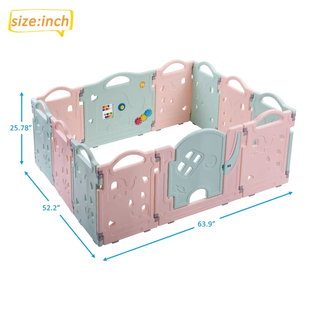 DreamHouse Kiddie Playpen | Elephant Style Baby Activity Centre | Safety Indoor Play Yard