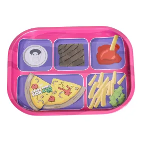 E420 School Lunch Metal Rolling Tray - 7.5in