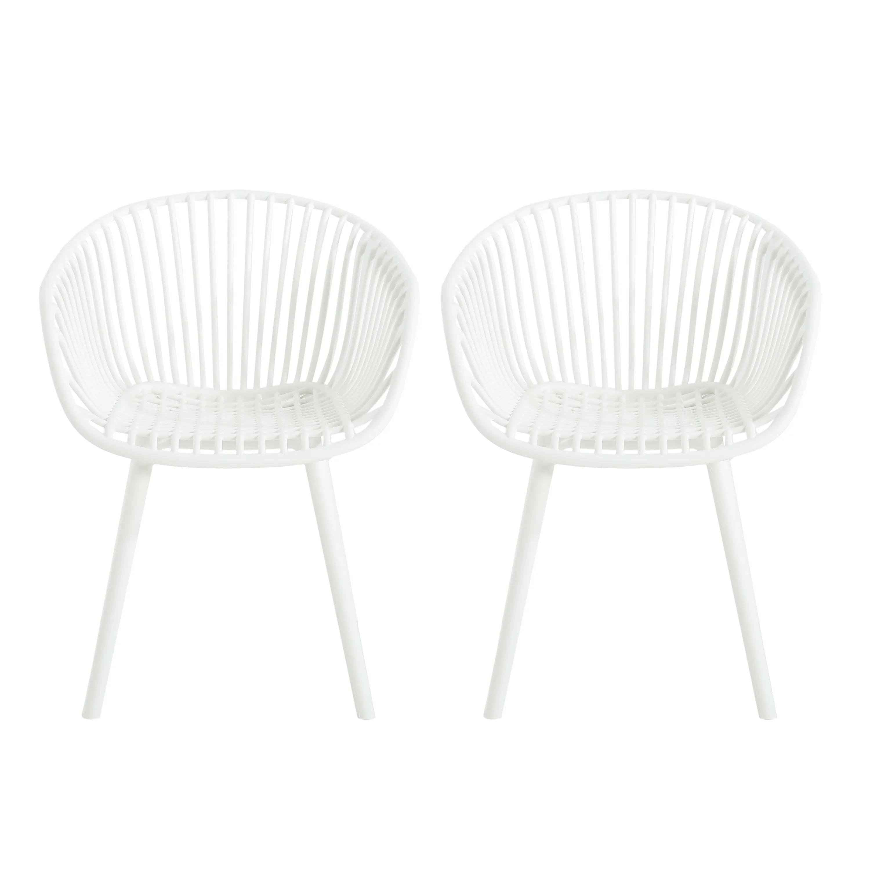 El Camino Indoor & Outdoor Polypropelene Plastic Accent Chairs, Set of 2