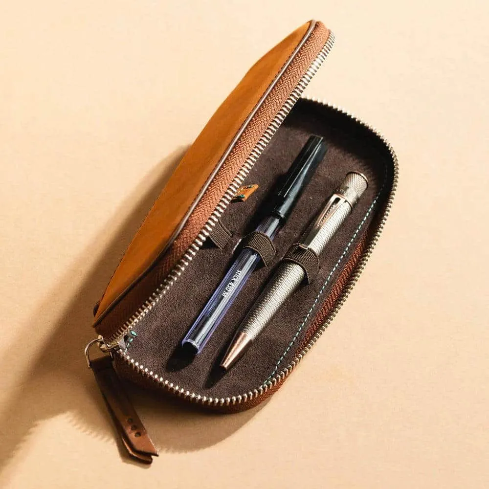 Endless Stationery Pen Case (2 Slots) - Companion Leather Pouch