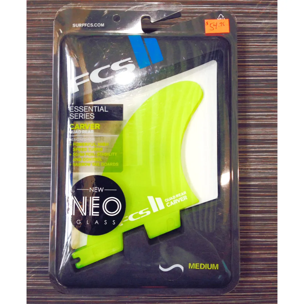 FCS II QUAD REAR - Carver Neo Glass Set - Medium