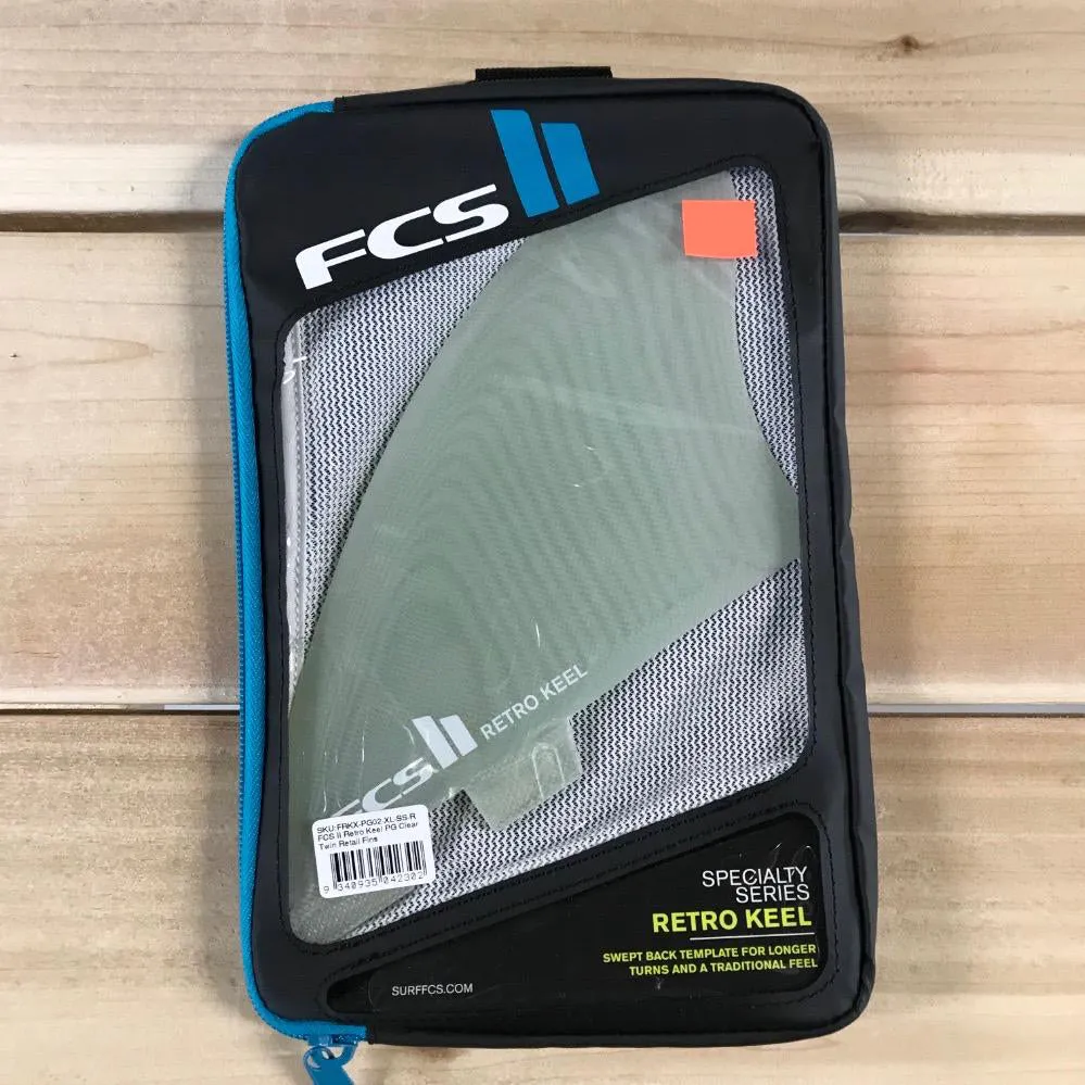 FCS II TWIN - Retro PG Twin Fins - Clear