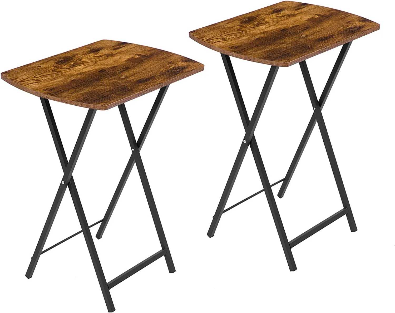 Folding TV Tray Table, TV Trays Set of 2, Foldable Snack TV Tables, Portable End Table