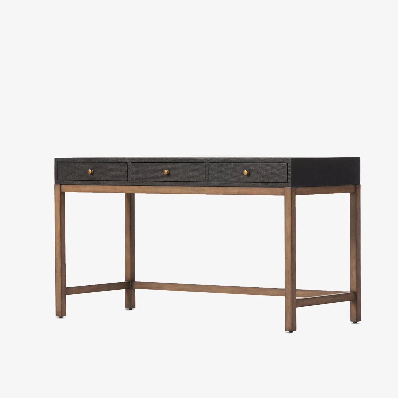 Four Hands Fiona Desk in Black Raffia