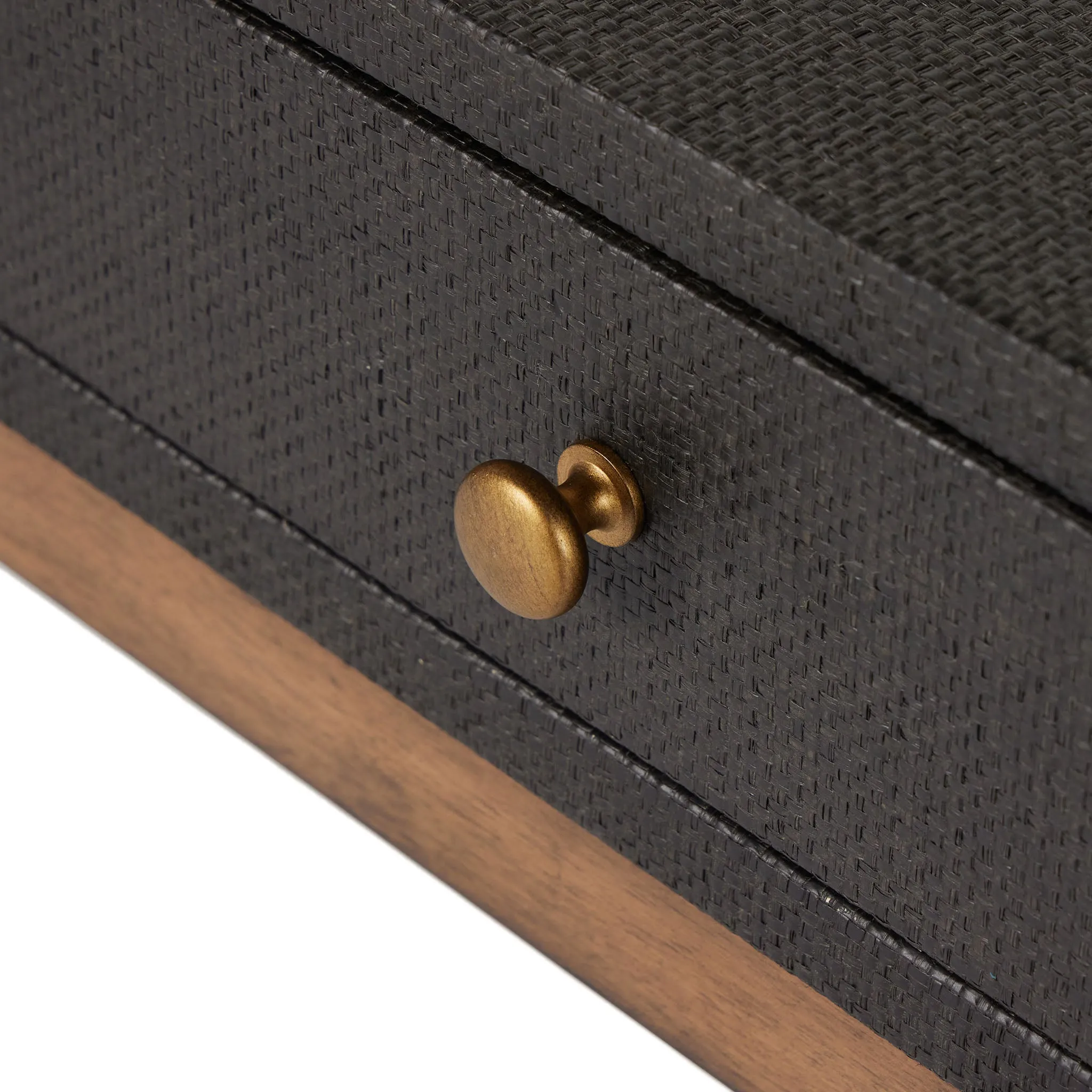Four Hands Fiona Desk in Black Raffia