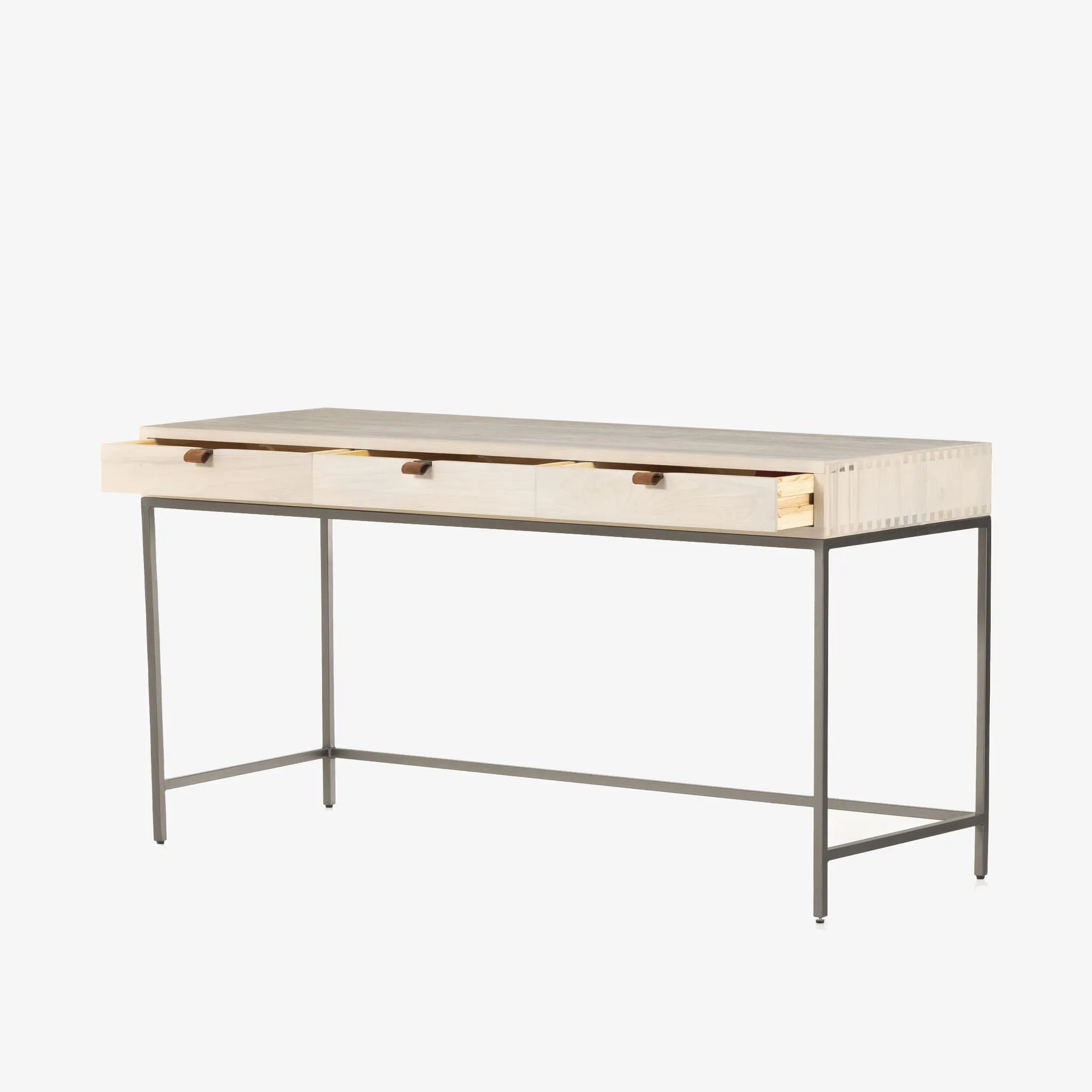 Four Hands Trey Modular Writing Desk in Dove Poplar