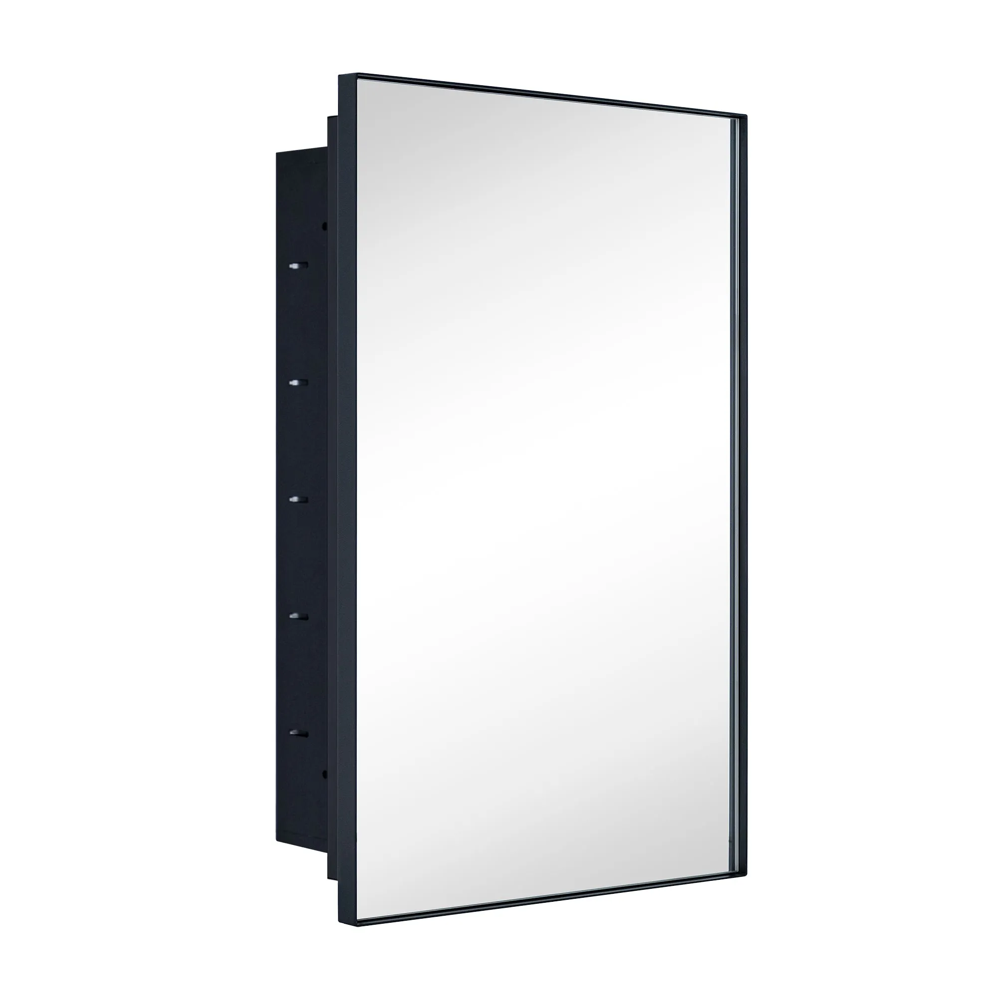 Fulleti Rectangular Metal Framed Medicine Cabinet with Mirror with Adjustable Shelves