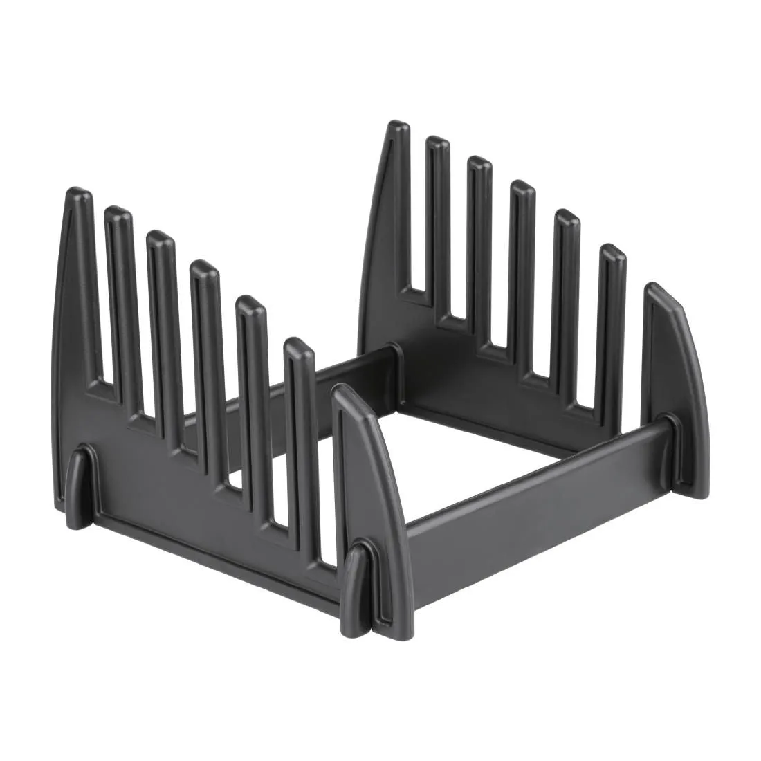 GG698 Hygiplas Black Plastic Chopping Board Rack Small