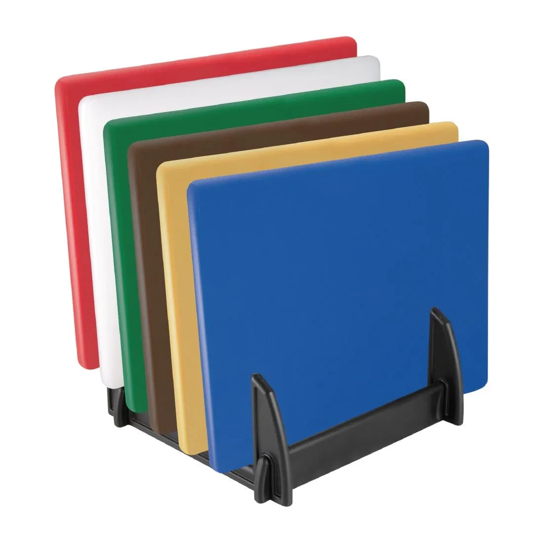 GG698 Hygiplas Black Plastic Chopping Board Rack Small