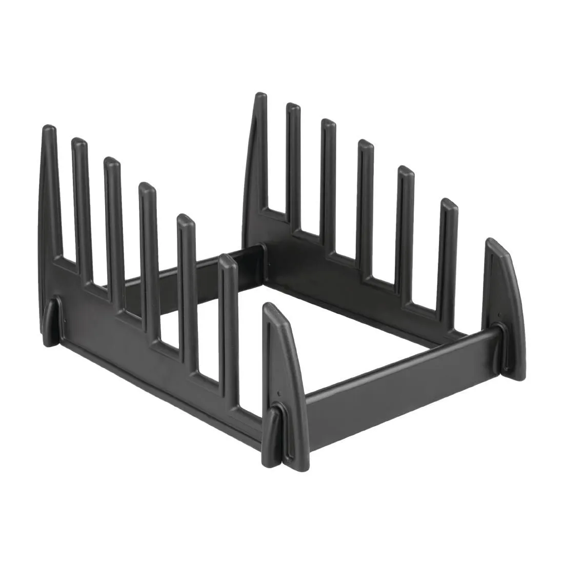 GG699 Hygiplas Black Plastic Chopping Board Rack Large