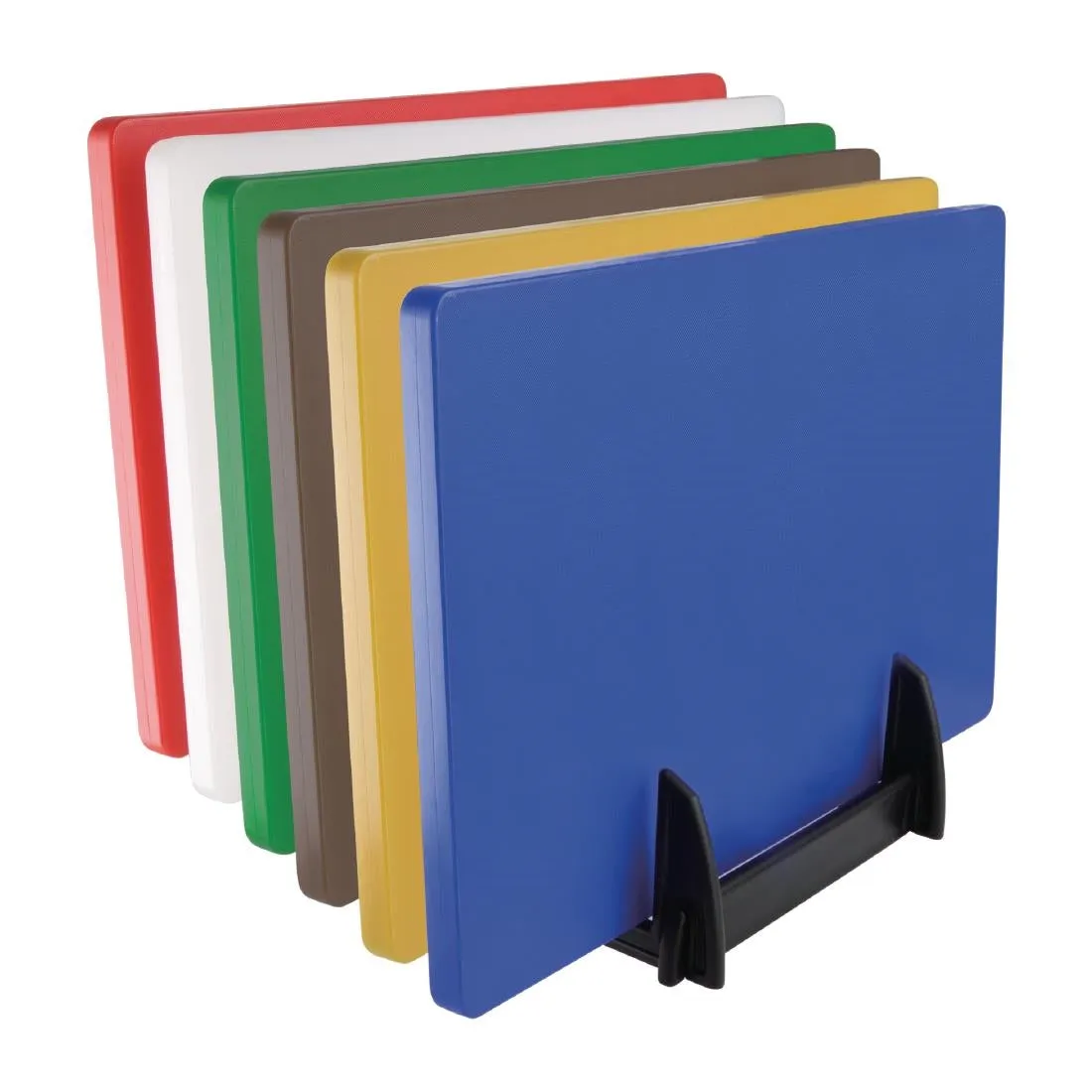 GG699 Hygiplas Black Plastic Chopping Board Rack Large