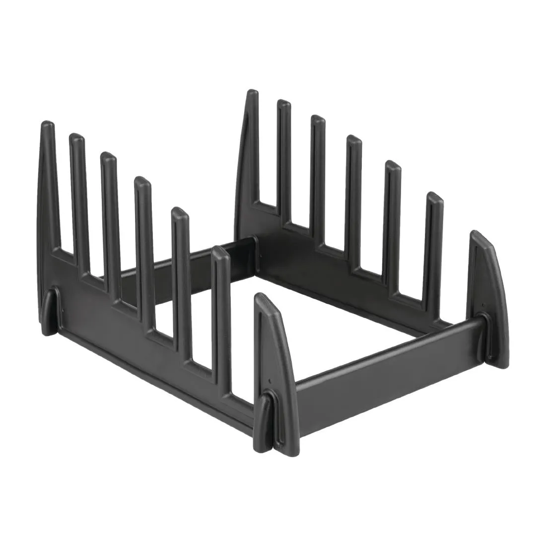 GG699 Hygiplas Black Plastic Chopping Board Rack Large