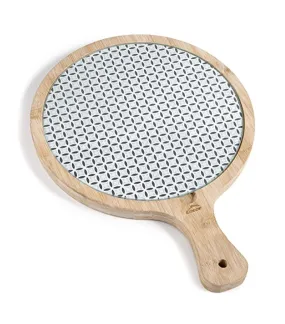Glass and Bamboo Board Round