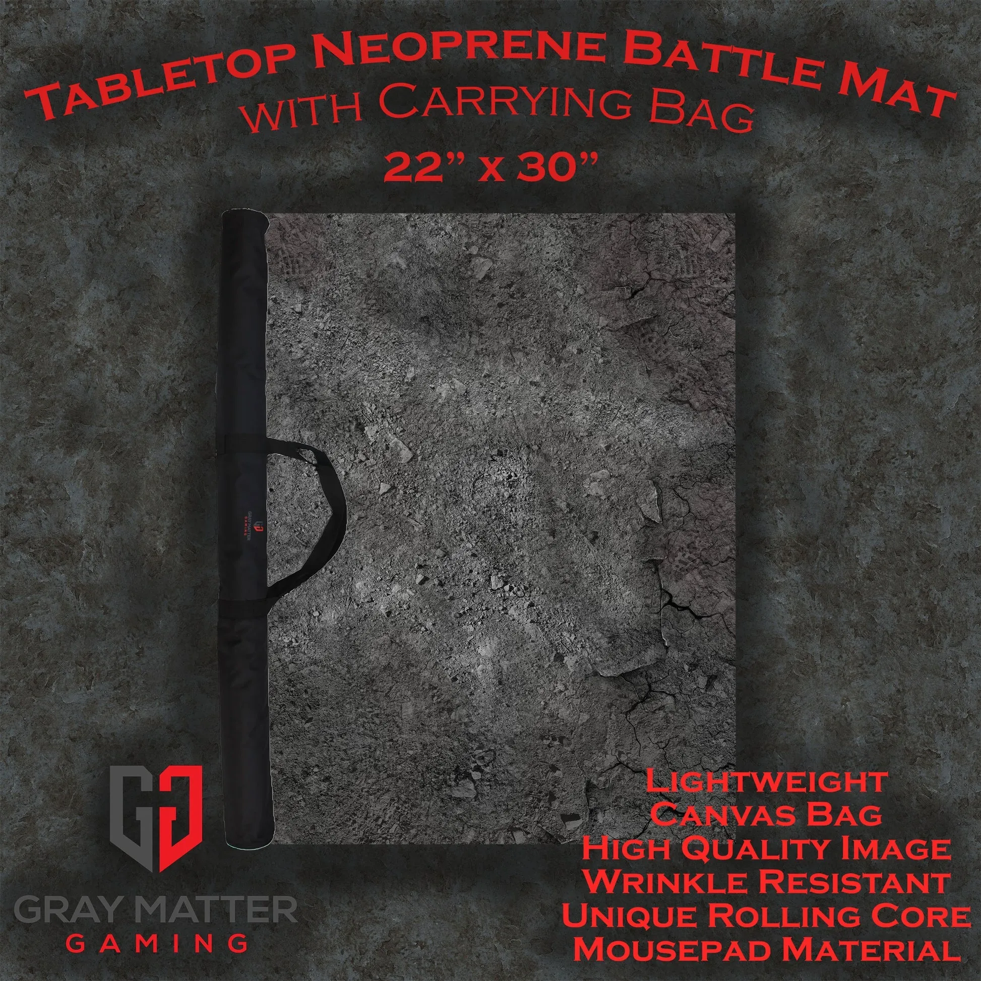 GMG Battlemat With Roller and Carry Case