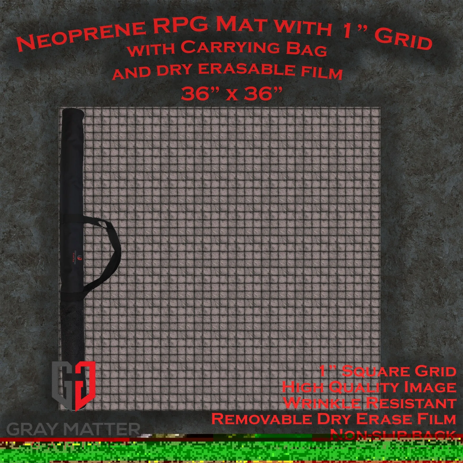 GMG Battlemat With Roller and Carry Case