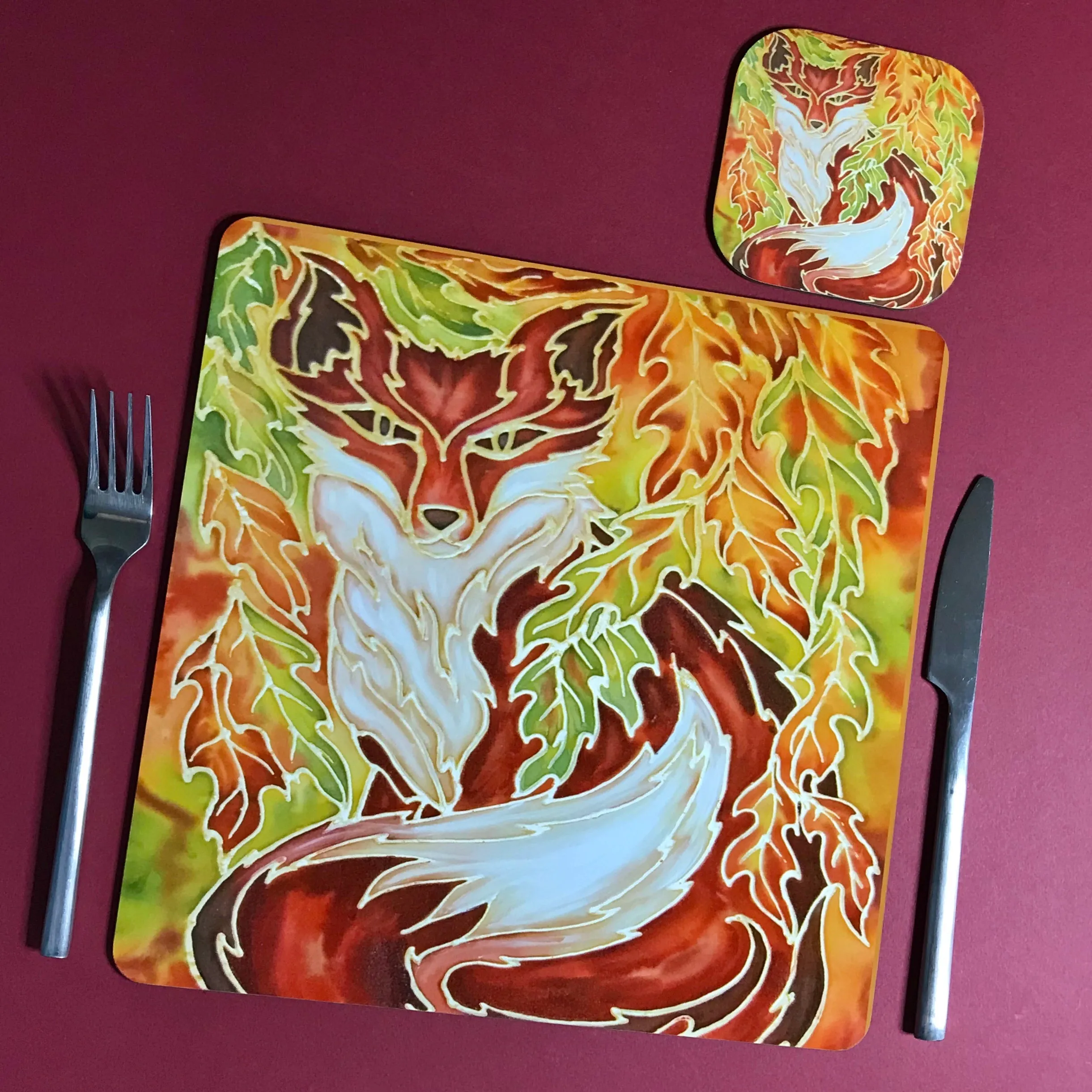 Golden Ram Square Table Mats & Coasters - Wildlife Table Mats