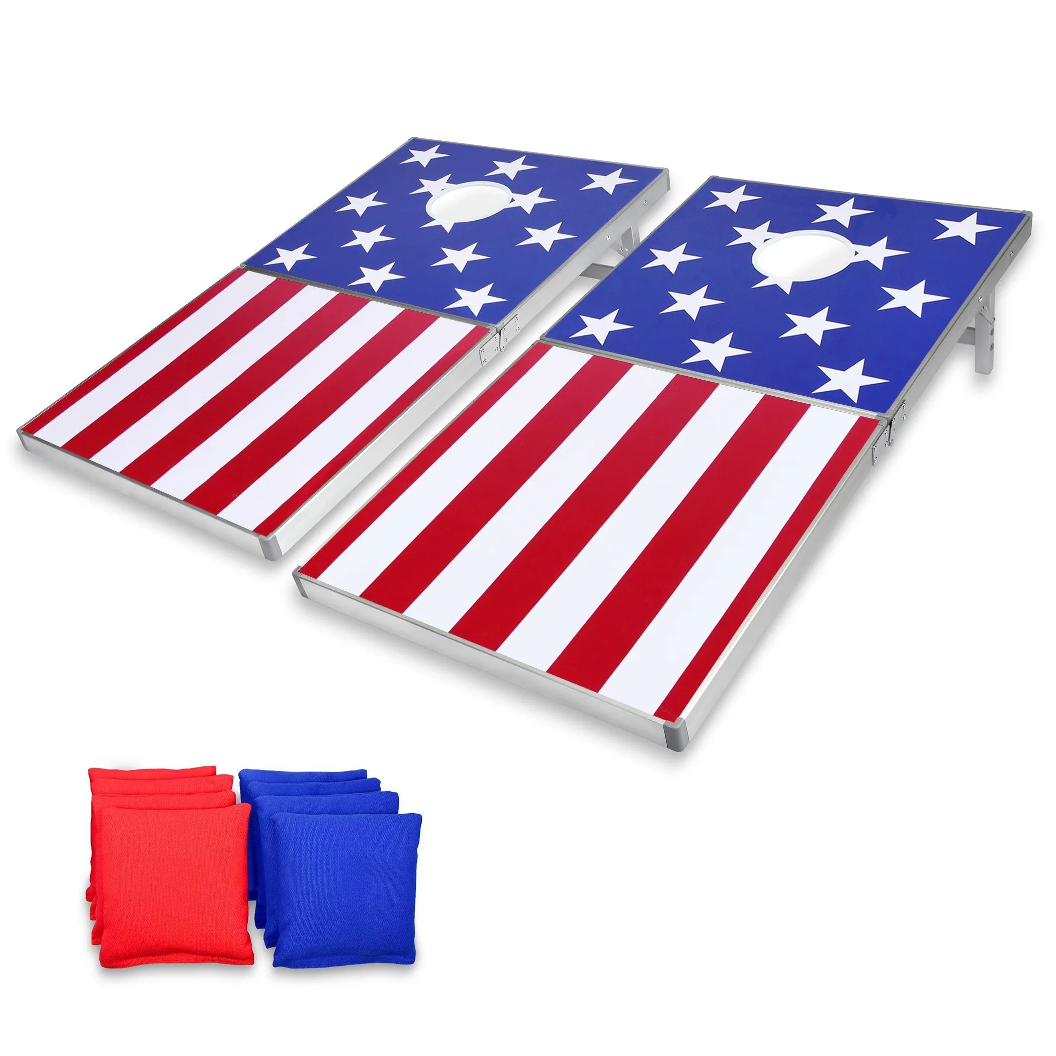 GoSports 4 ft x 2 ft Cornhole PRO Game Set - American Flag