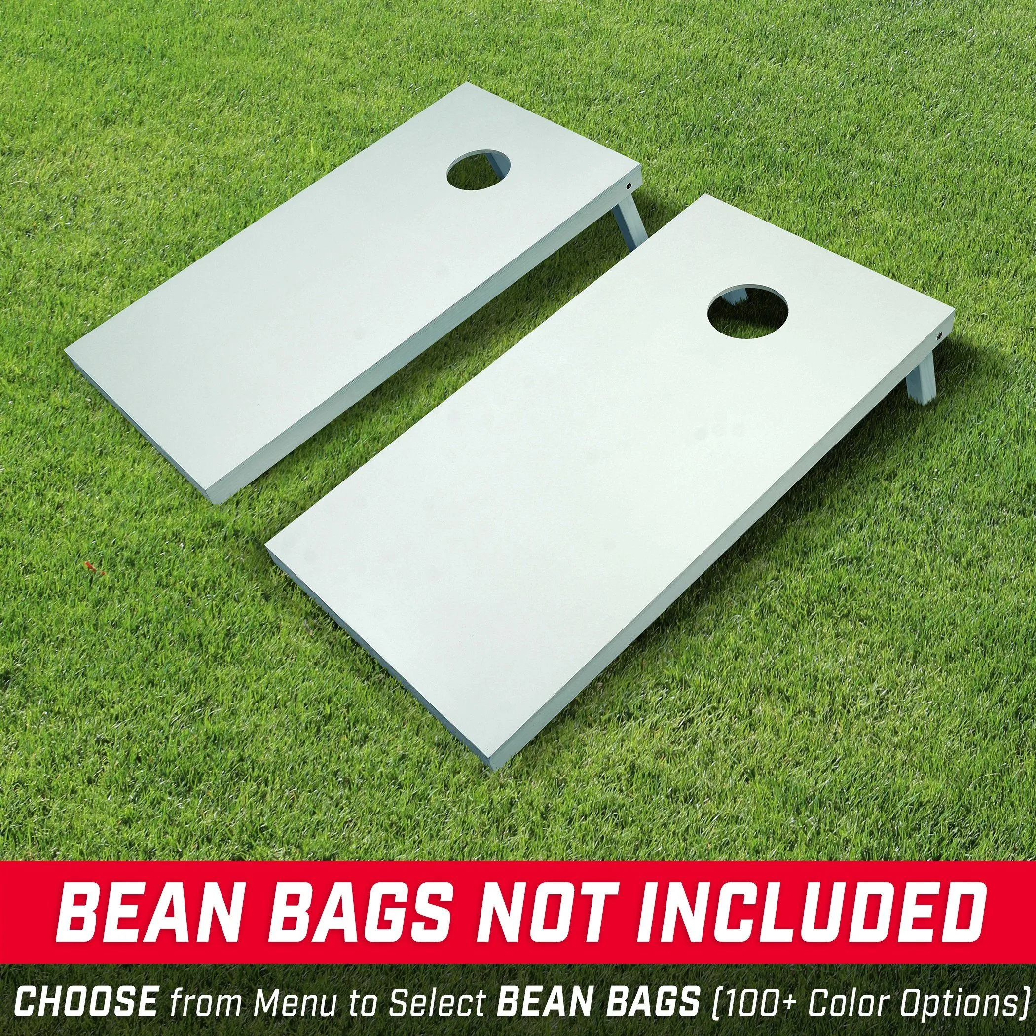 GoSports 4 ft x 2 ft Wooden Cornhole Boards Set - White
