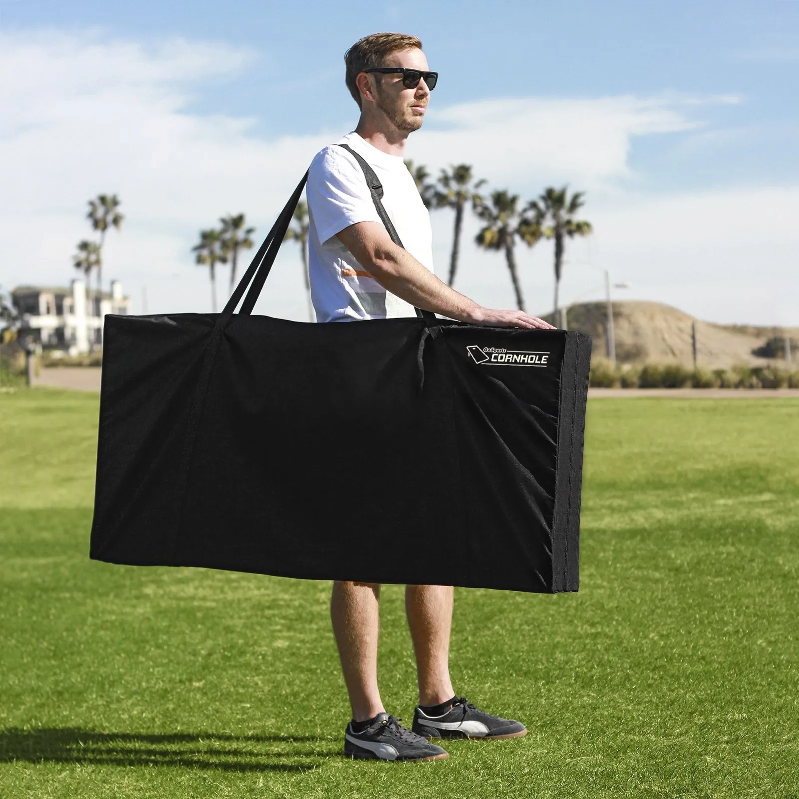 GoSports 4 ft x 2 ft Wooden Cornhole Boards Set - White