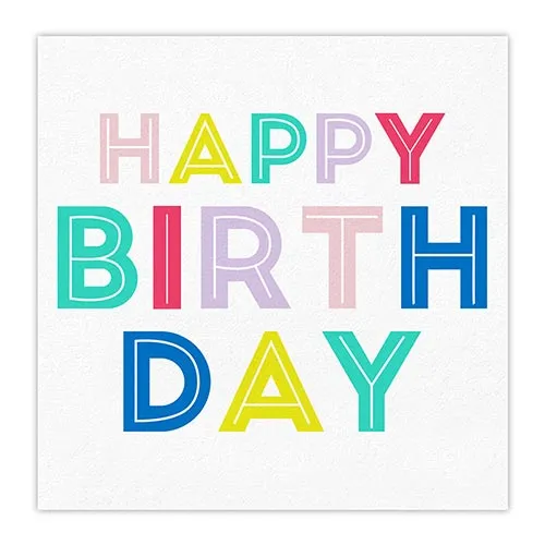Happy Birthday Beverage Napkins