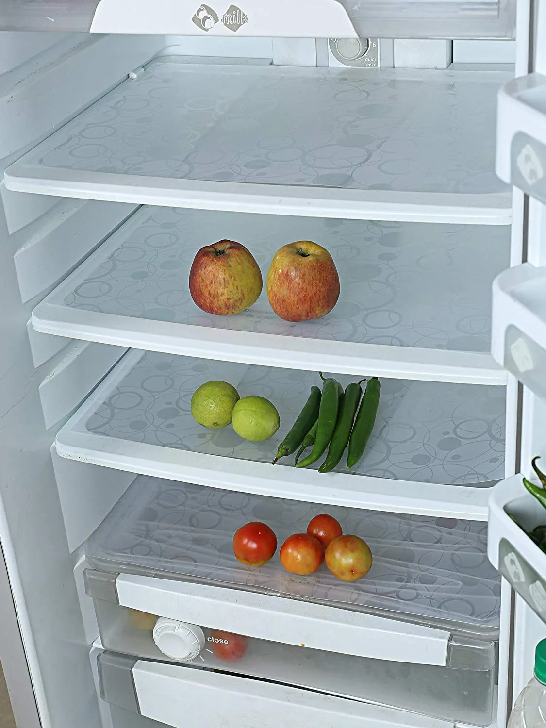 Heart Home PVC 12 Pieces Fridge Mat Set (White) CTHH1089
