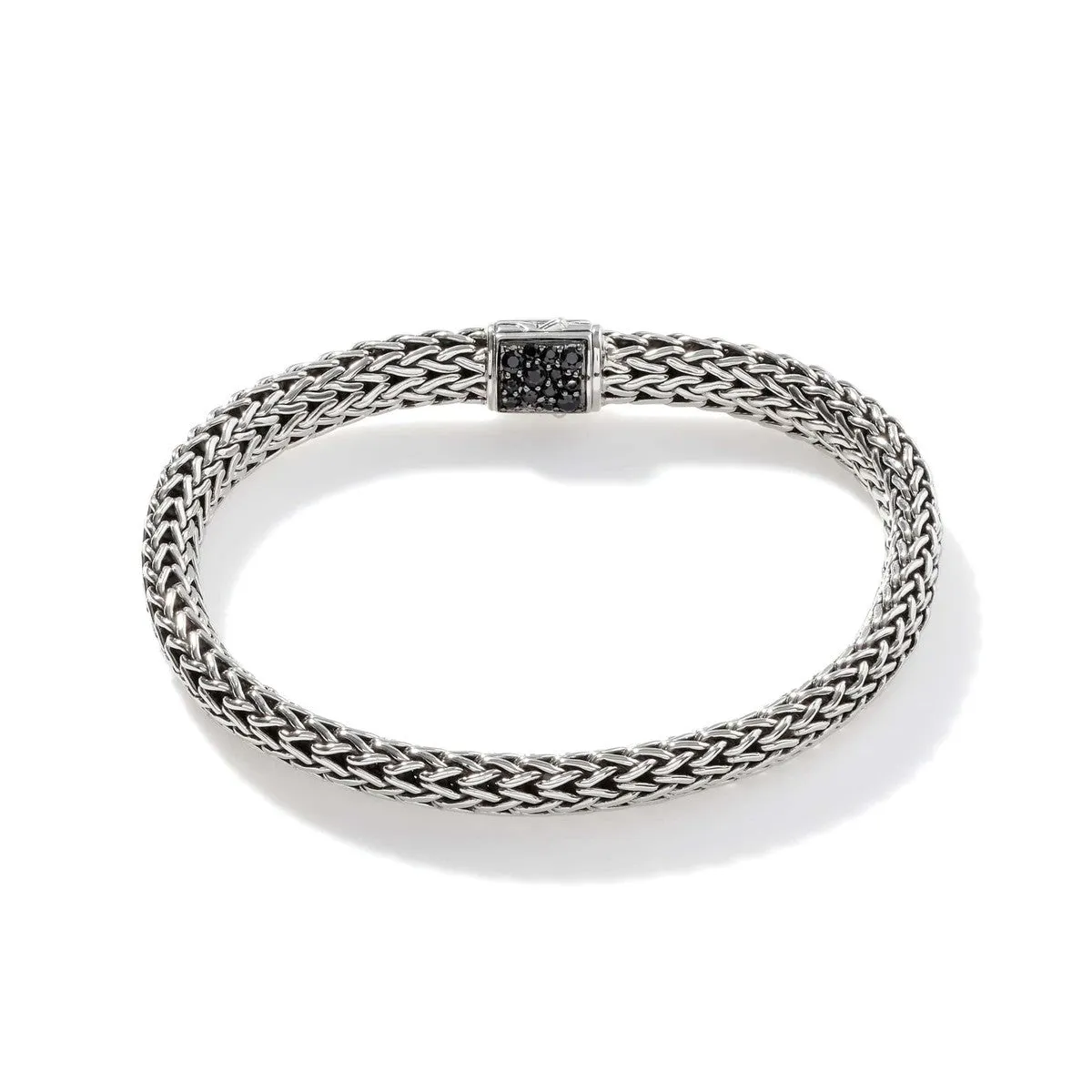 Icon Bracelet, Sterling Silver, Pink Tourmaline Pavé, 6.5MM - BBS90422RVBLS2PTM