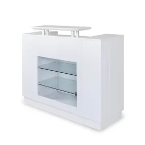 J&A Salon Reception Desk with Display & Granite Top