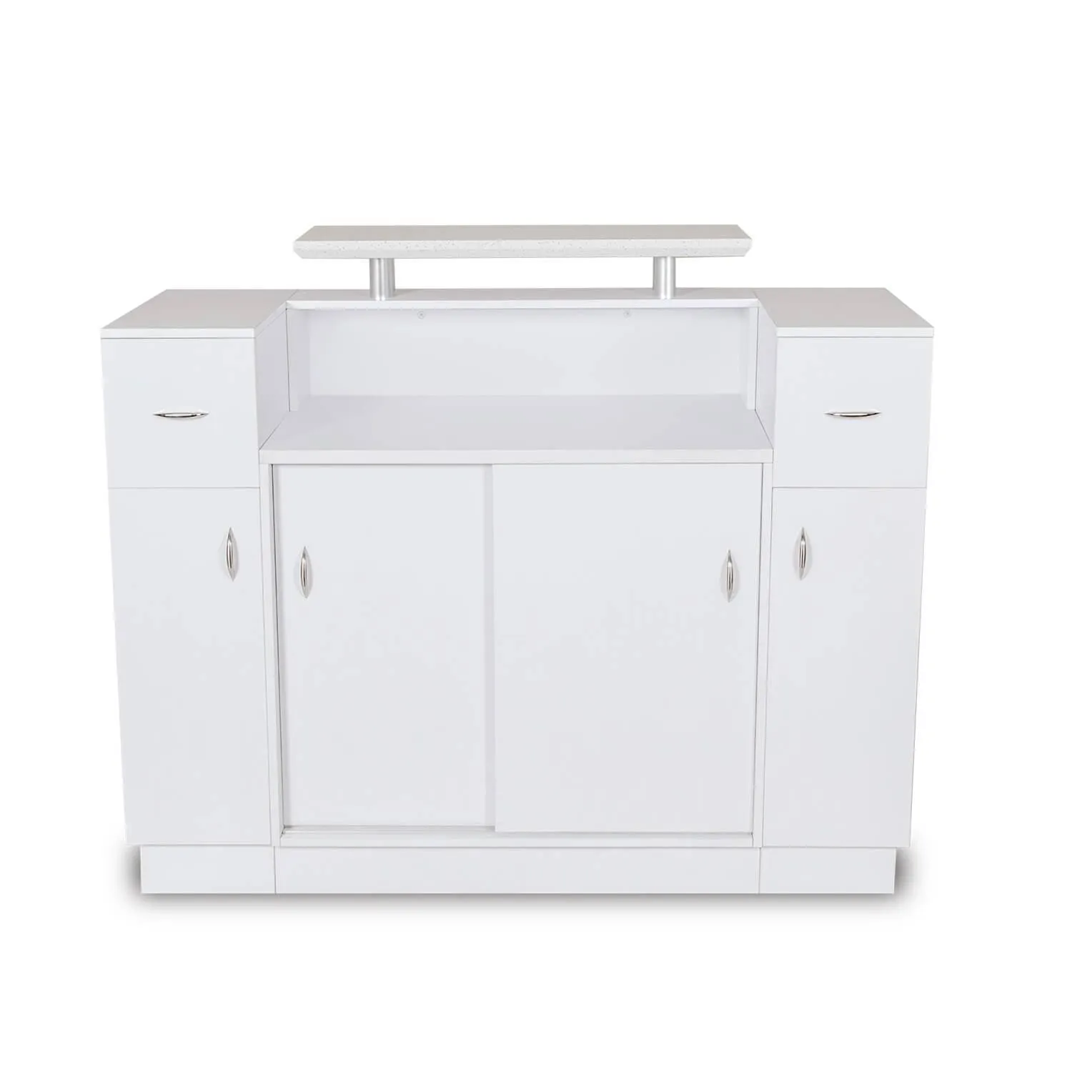 J&A Salon Reception Desk with Display & Granite Top
