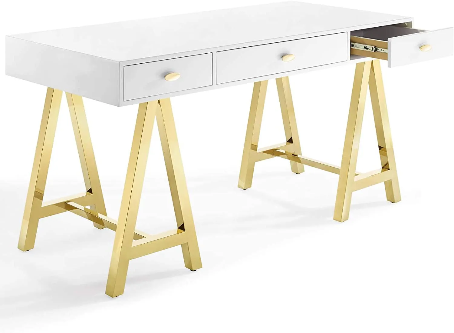 Jettison Office Desk Gold White