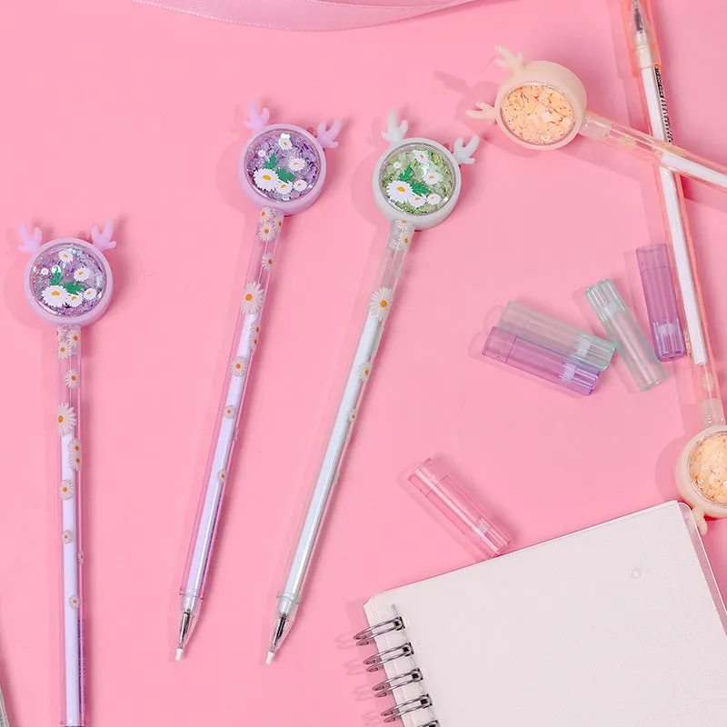 Kawaii Sparkle Deer Ear Pens