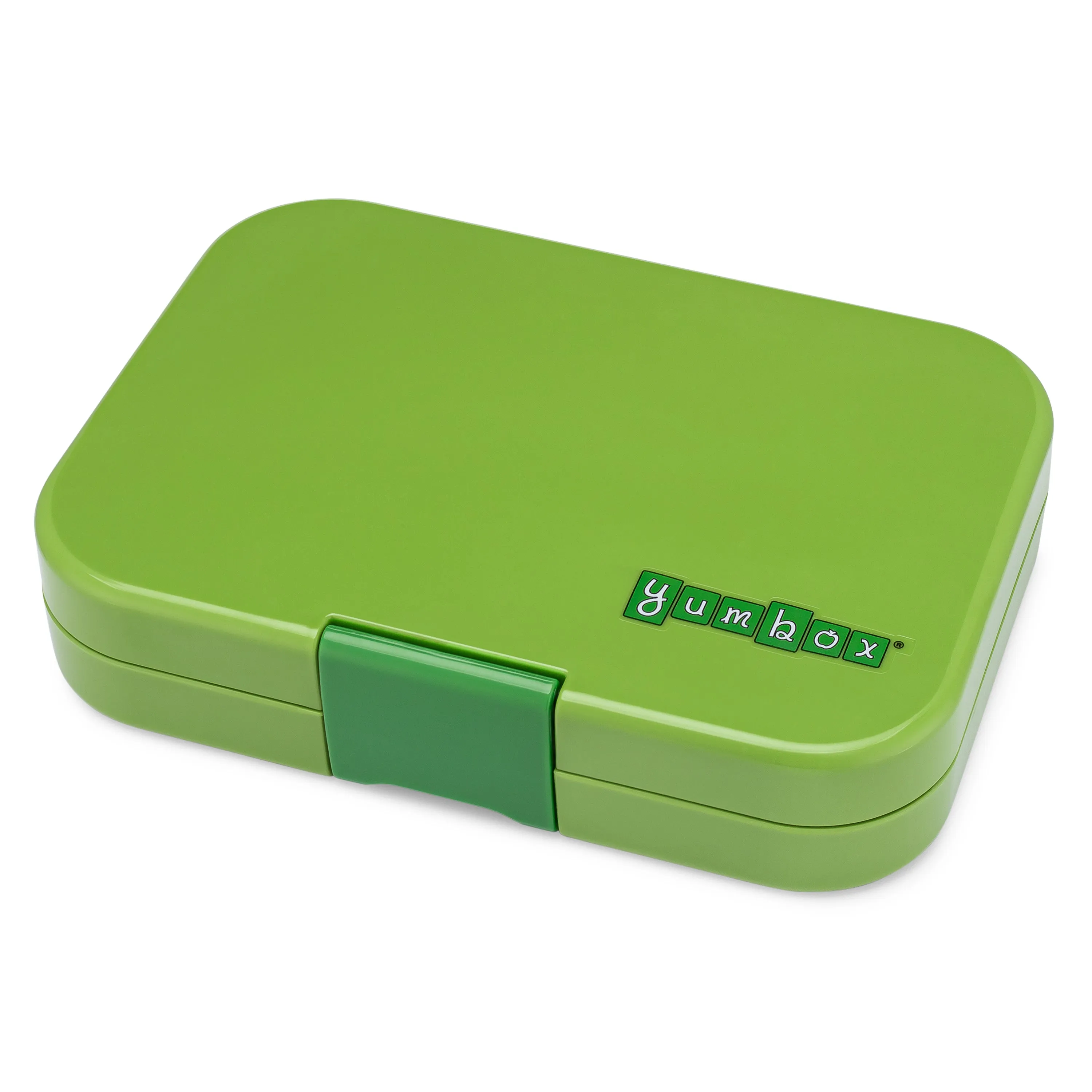 Leakproof Sandwich-Friendly Bento Box - Yumbox Matcha Green with Race Cars Tray