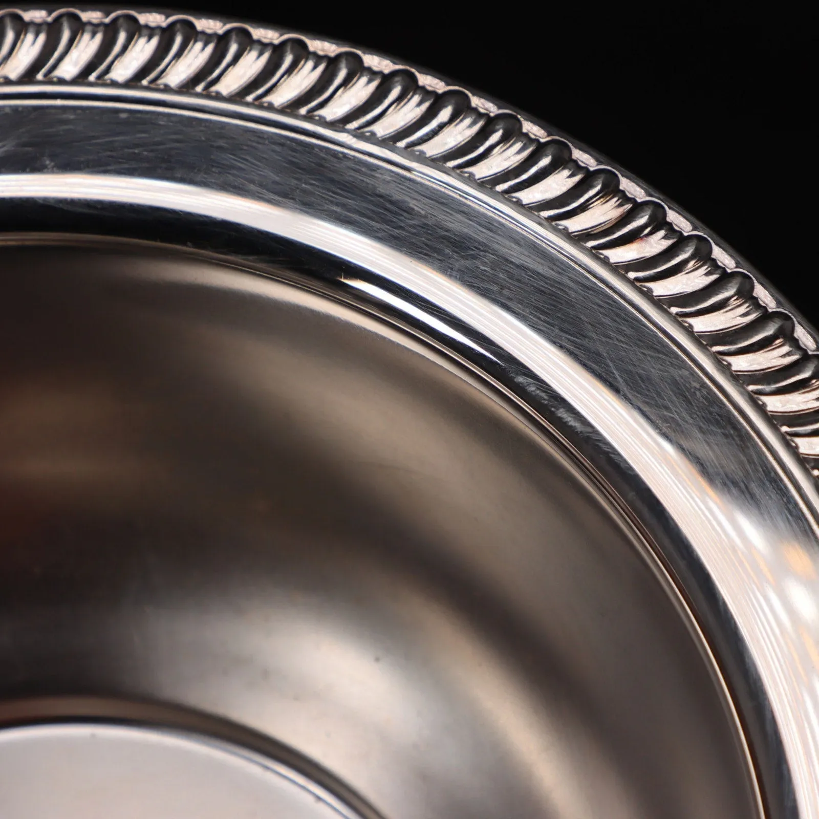Leonard Silver Plate Round Serving Casserole Dish Fire King 1 1/2 Qt Glass Liner