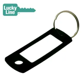LuckyLine - 16920 - Key Tag with Ring - Black - 50 Pack