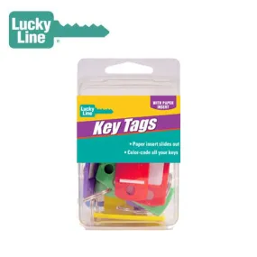 LuckyLine - 16929 - Key Tag with Ring - Clam Shell - 12 Pack