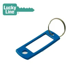 LuckyLine - 16930 - Key Tag with Ring - Blue - 50 Pack