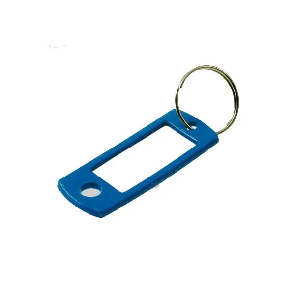 LuckyLine - 16930 - Key Tag with Ring - Blue - 50 Pack