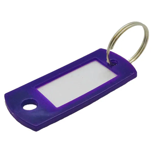 LuckyLine - 16965 - Key Tag with Ring - Dark Purple - 50 Pack