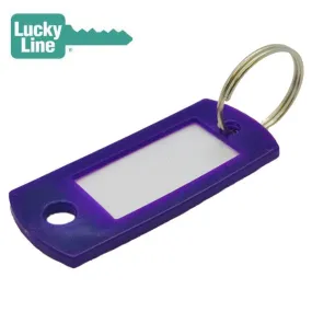 LuckyLine - 16965 - Key Tag with Ring - Dark Purple - 50 Pack