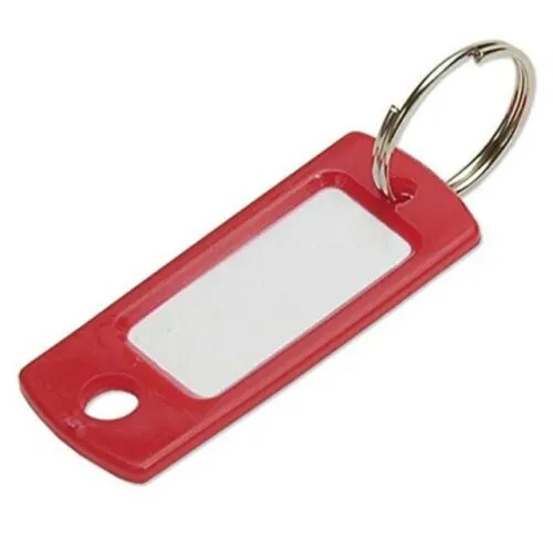 LuckyLine - 16970 - Key Tag with Ring - Red - 50 Pack
