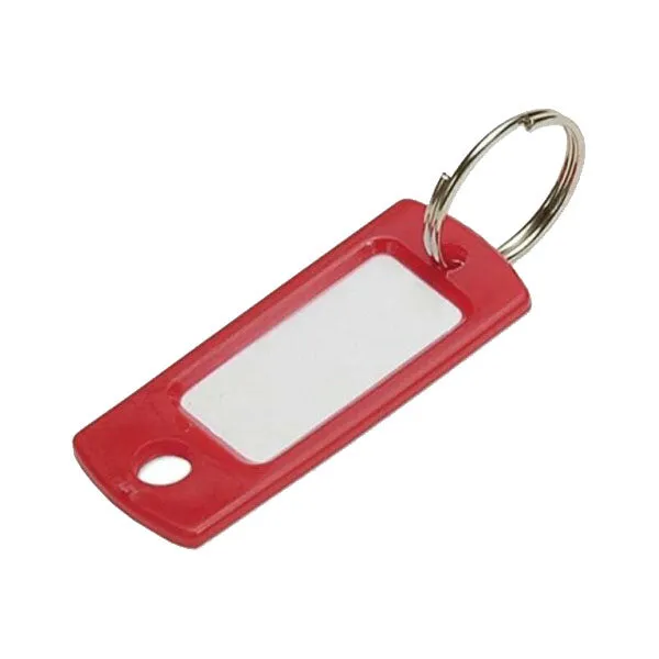 LuckyLine - 16970 - Key Tag with Ring - Red - 50 Pack