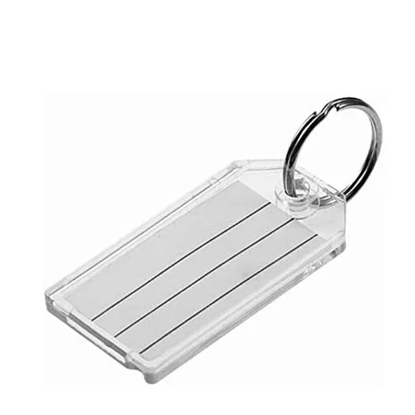 LuckyLine - 20402 - Key Tag with Ring - Clear - 2 Pack