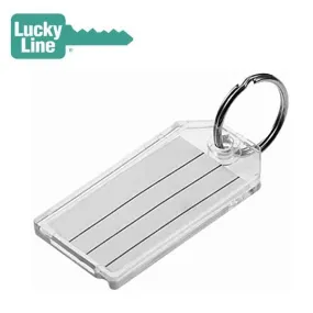 LuckyLine - 20402 - Key Tag with Ring - Clear - 2 Pack