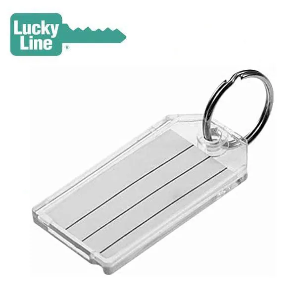 LuckyLine - 20402 - Key Tag with Ring - Clear - 2 Pack