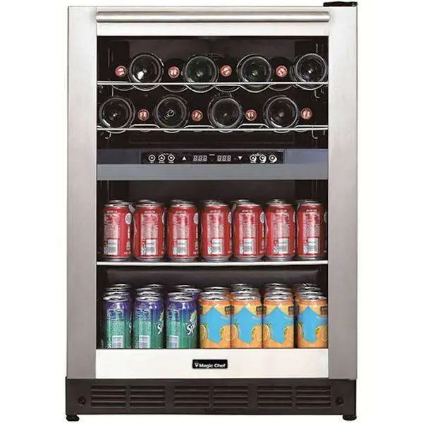 Magic Chef Dual Zone Built-In Wine and Beverage Cooler - BTWB530ST1