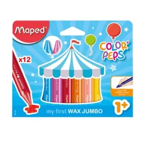 Maped Wax Jumbo Colouring Box x12