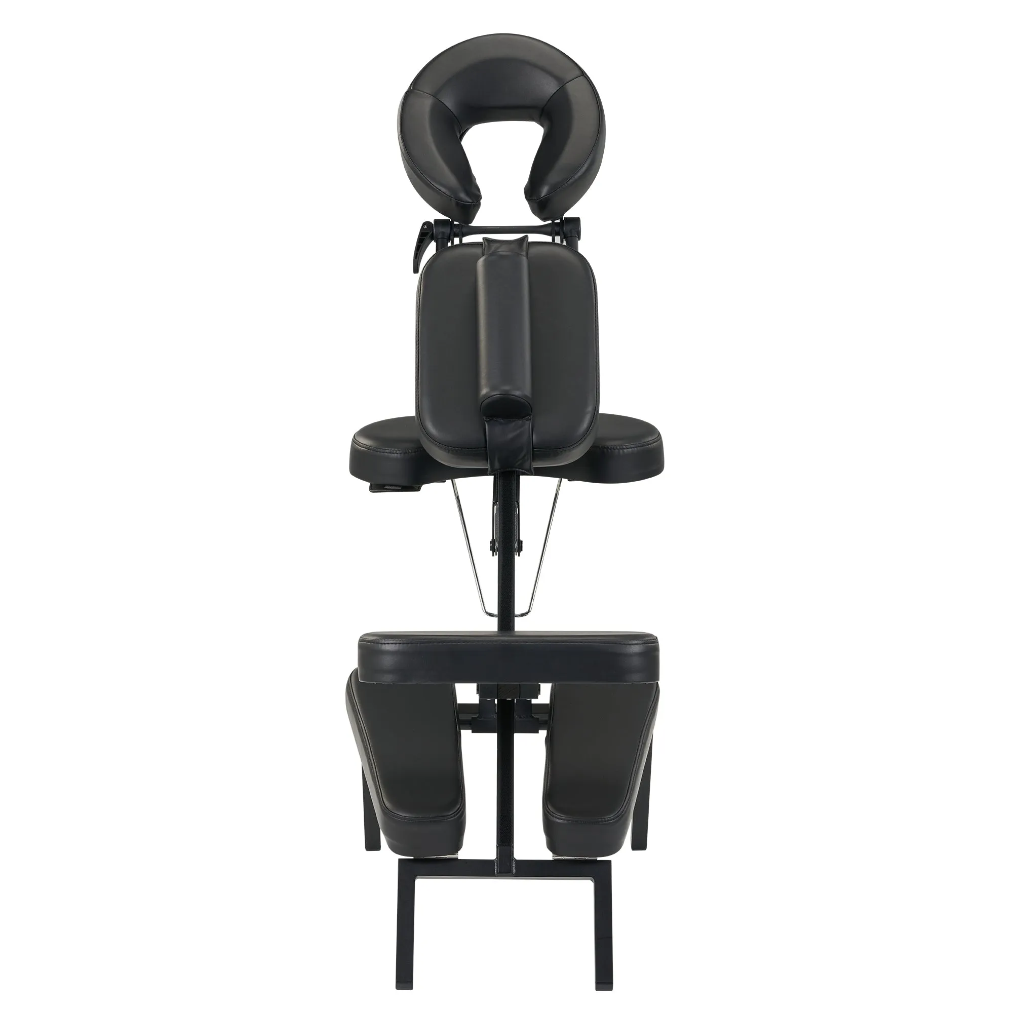 Master Massage Apollo Extra Large Size Portable Massage Chair-Lightweight Aluminum Tattoo Foldable-Sitting Posture Folding Massage Chair-with Larger Cushions and Wheels Bag-in Black