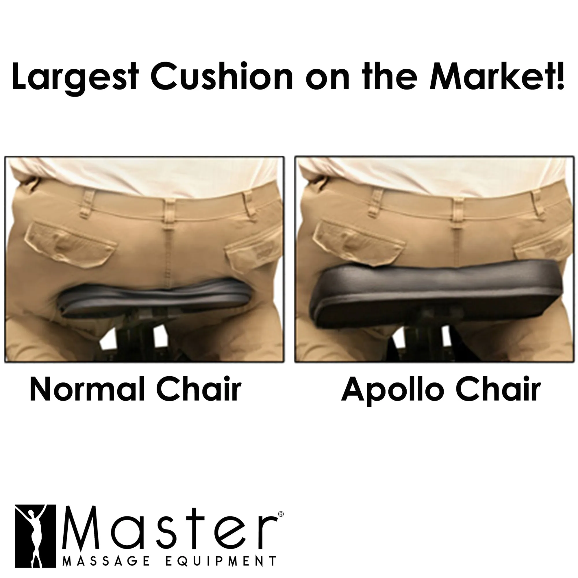 Master Massage Apollo Extra Large Size Portable Massage Chair-Lightweight Aluminum Tattoo Foldable-Sitting Posture Folding Massage Chair-with Larger Cushions and Wheels Bag-in Black
