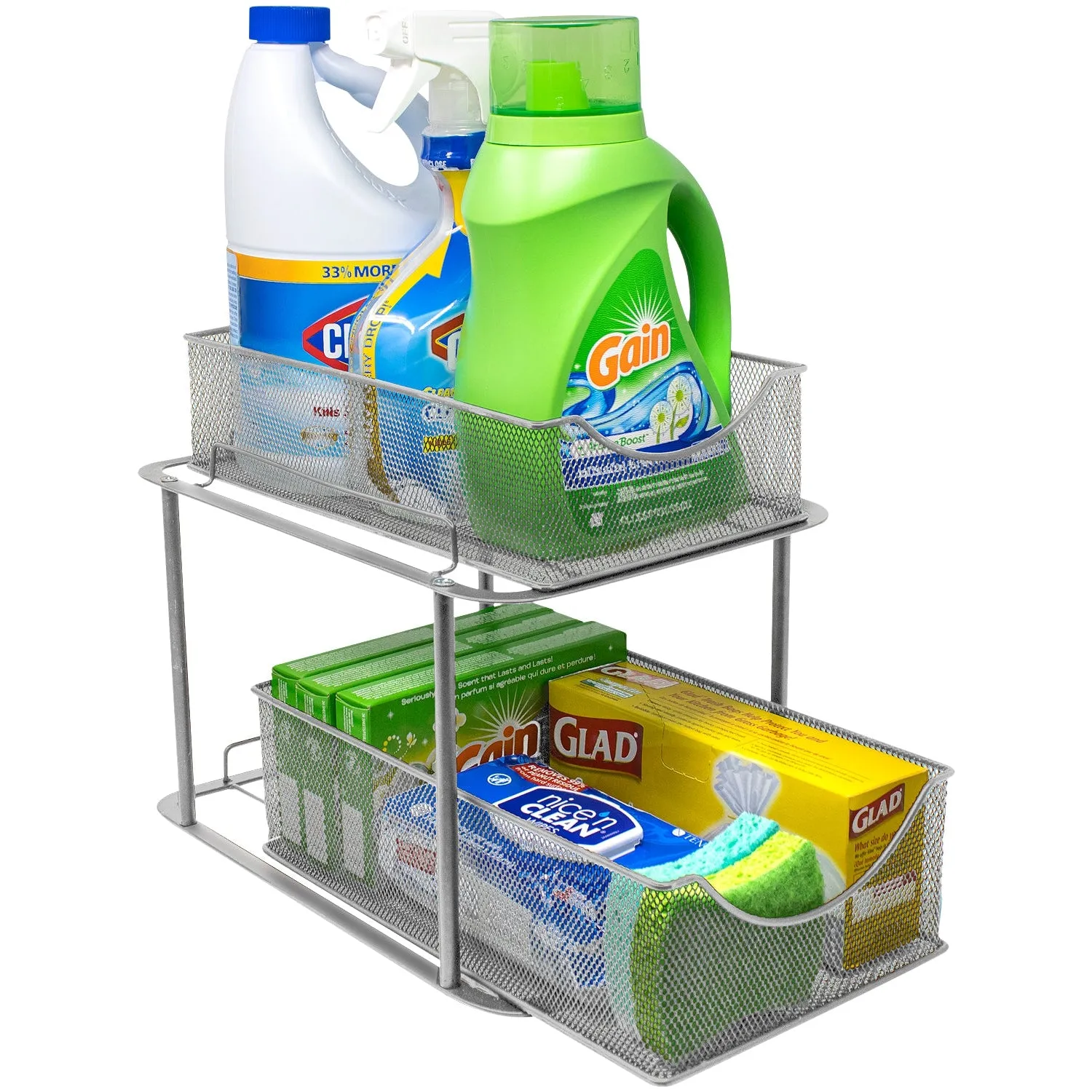Mesh Sliding Drawers Baskets (2 Tier)