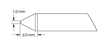 Metcal GTC-CN0010P Power Conical Solder Cartridge, 1.0 x 6.0mm