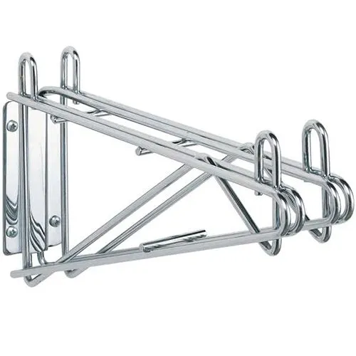 Metro 2WD14S Stainless Steel Direct Wall Mount Double Bracket, 14"